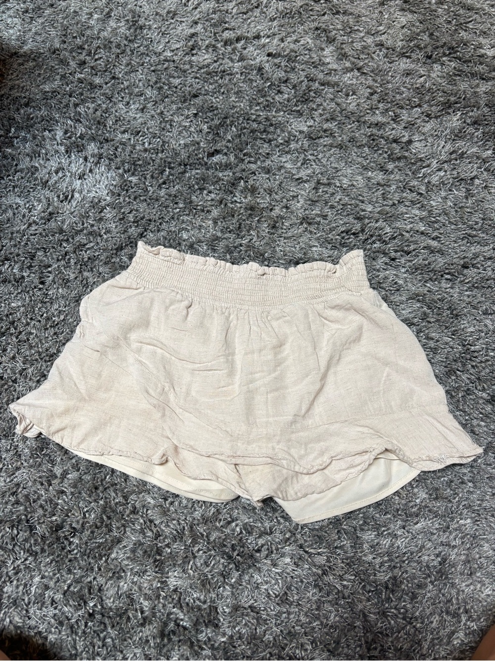 T.J.Maxx Light Cream Ruffle-Hem Skort